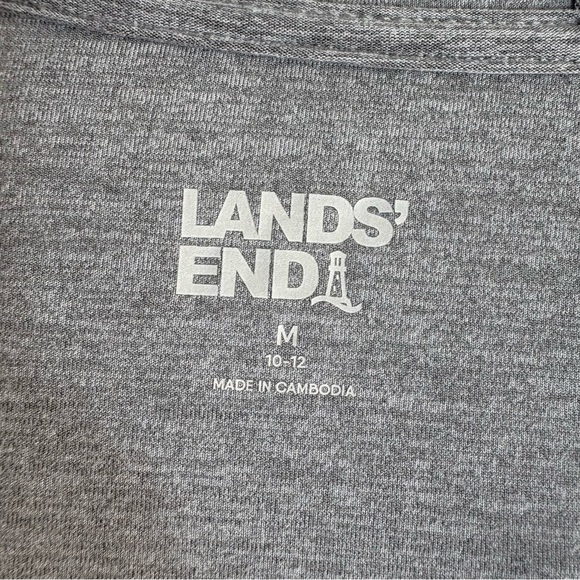 LANDS’ END Soft Performance Full Zip Hoodie in Light Gray Size M (10-12) - Picture 6 of 7